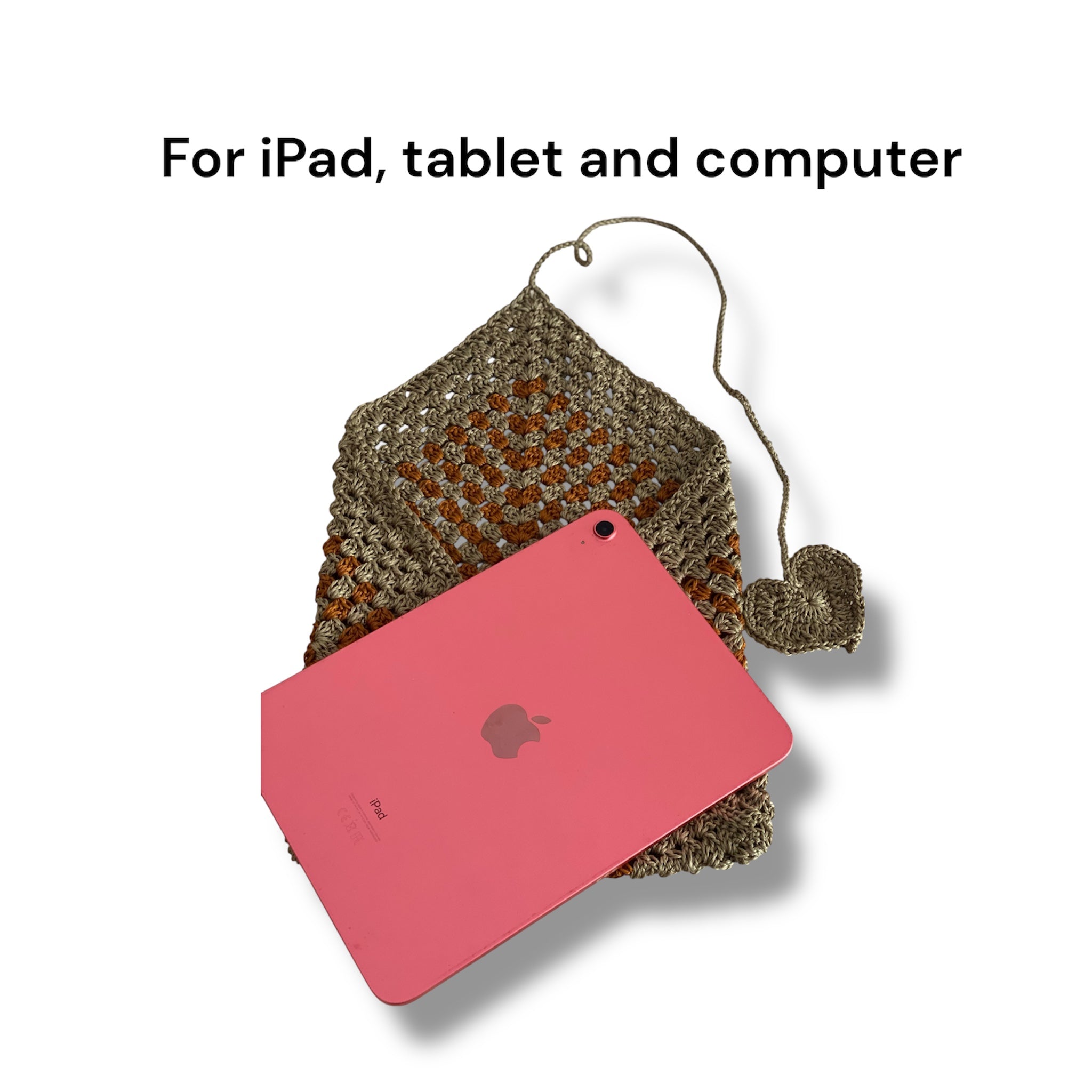📖 Funda de crochet para libros, cuadernos o tablet