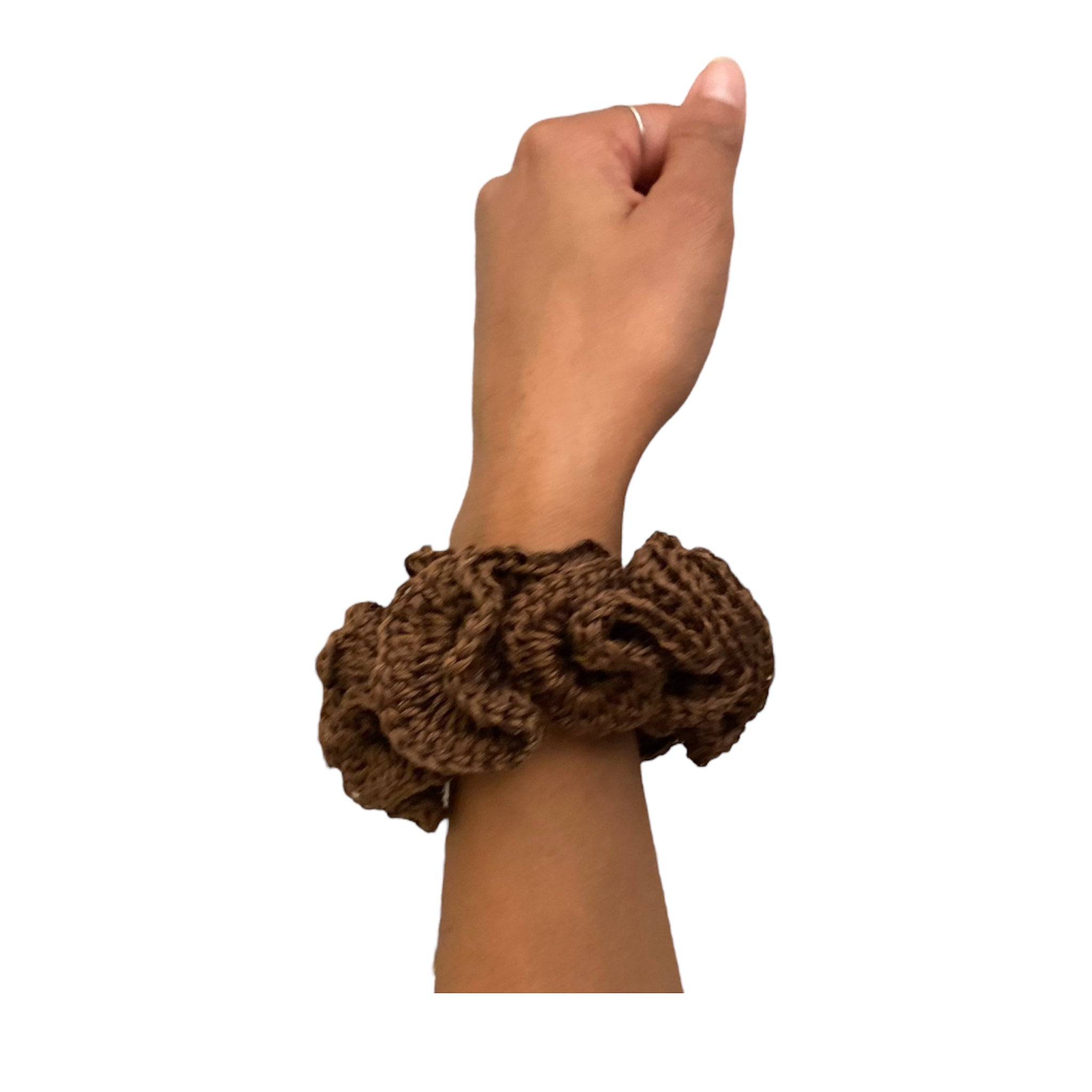 Scrunchies de crochet  4 colores tierra