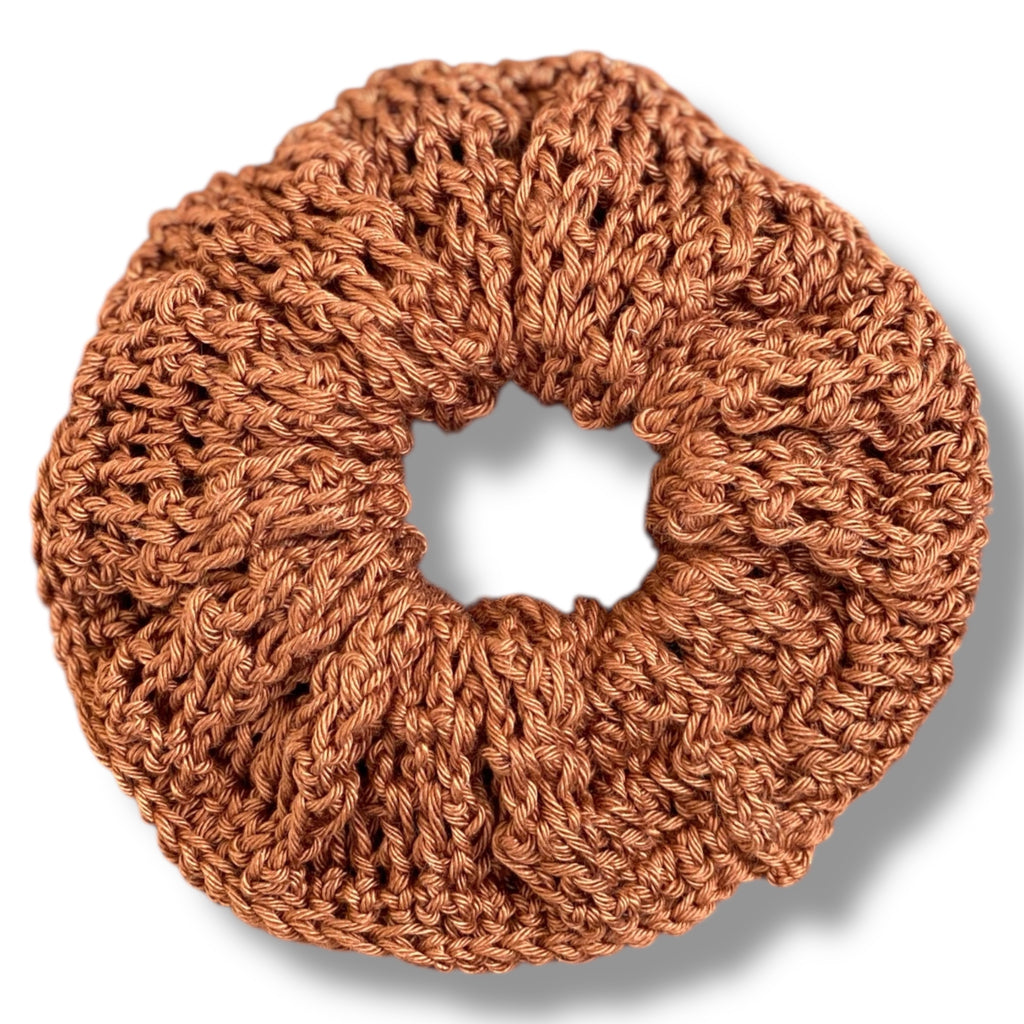 🎀 Scrunchies de Algodón Tejidas a Mano