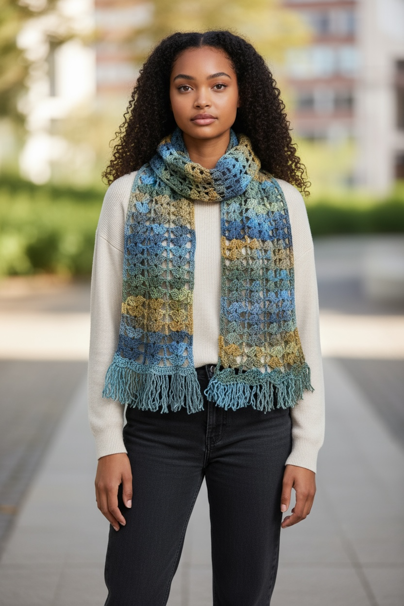 Bufanda artesanal en crochet