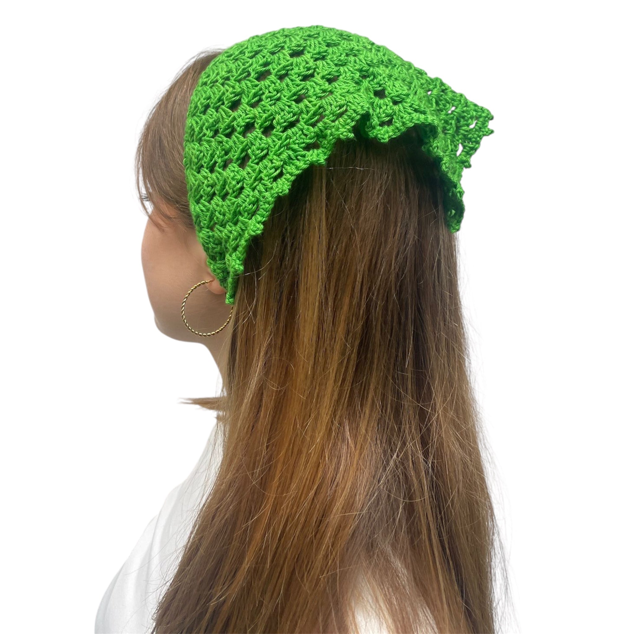 Bandana tejida a crochet – Hecha a mano.