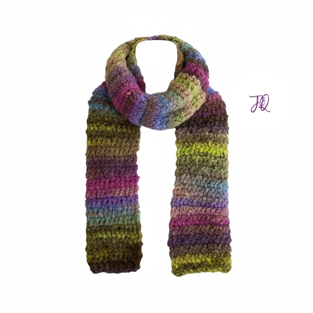 🧣 Bufanda “Aurora” – hecha a mano en crochet