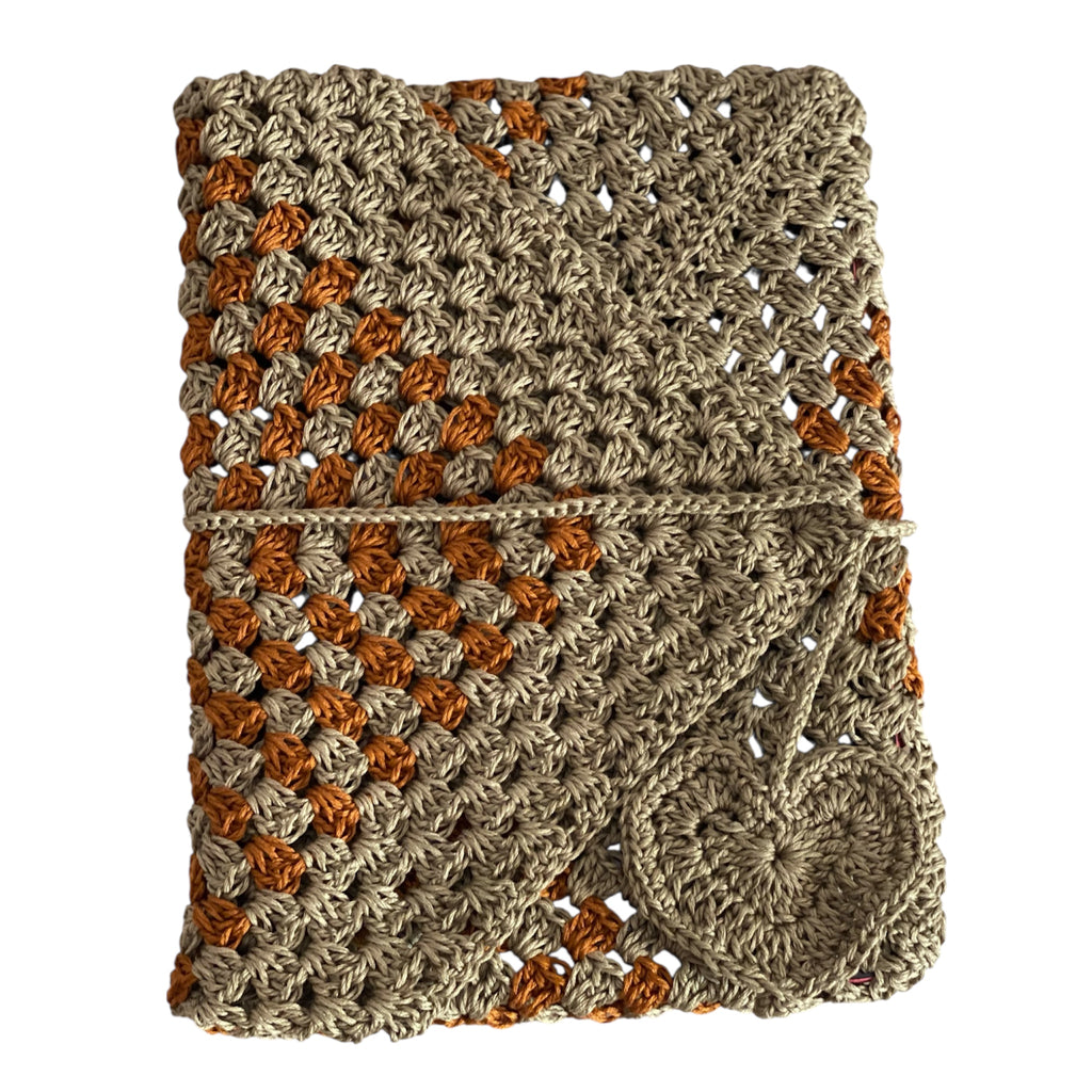 📖 Funda de crochet para libros, cuadernos o tablet