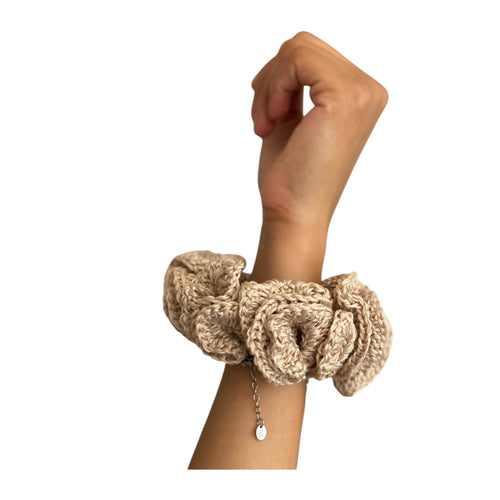 Scrunchies de crochet  4 colores tierra