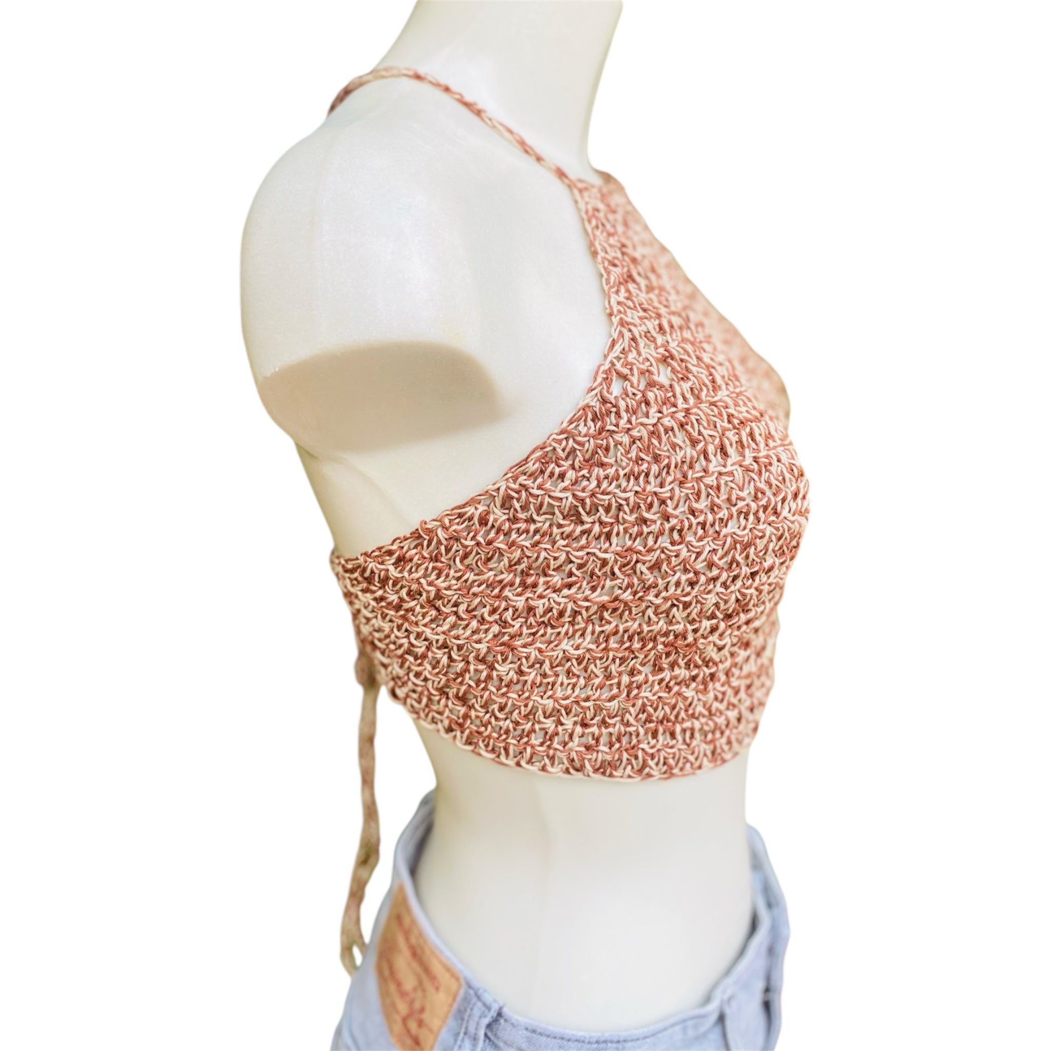 Top a crochet bicolor