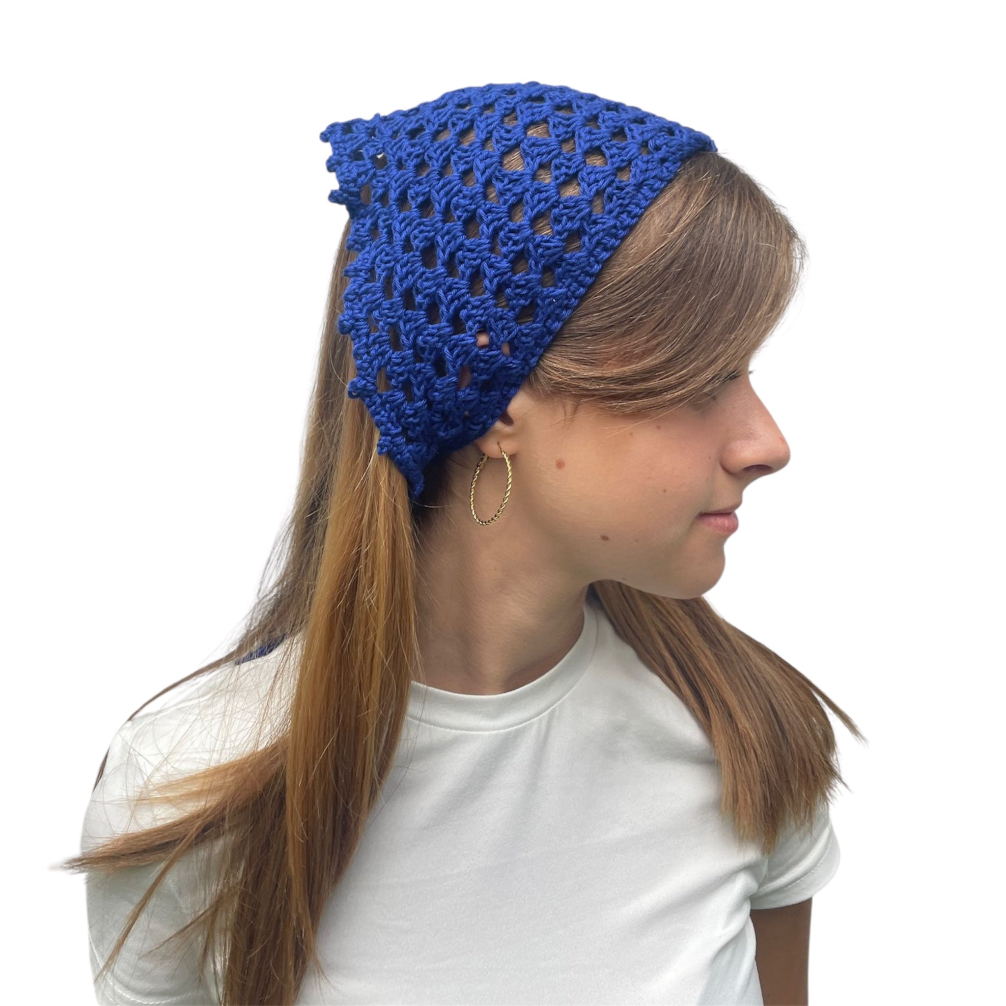 Bandana tejida a crochet – Hecha a mano.