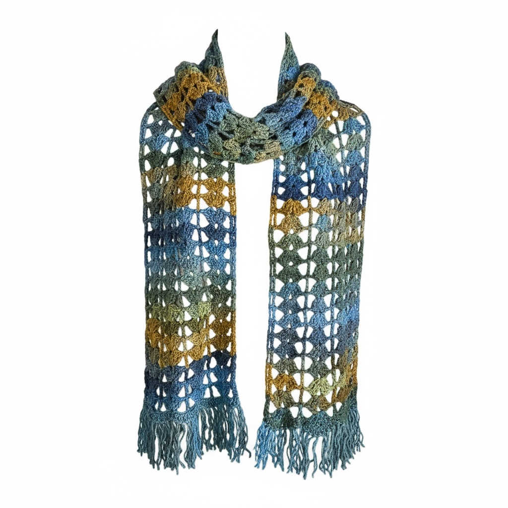 Bufanda artesanal en crochet