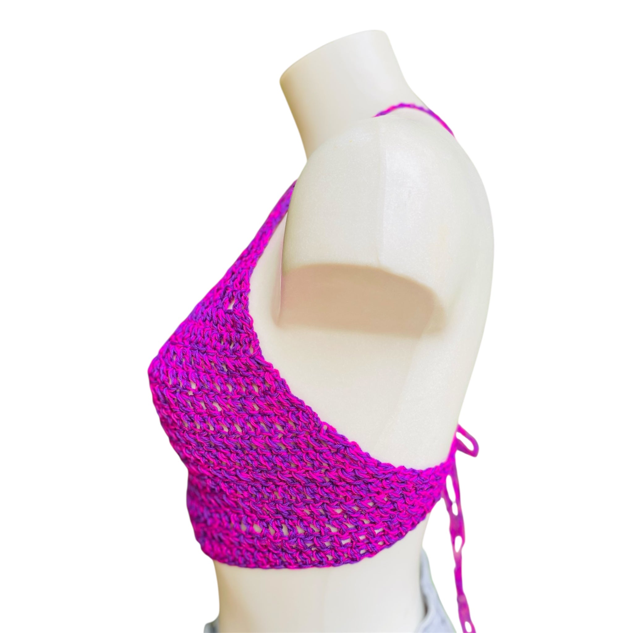 Top a crochet bicolor
